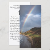 Beach Rainbow Foto Prayer Memorial Bladwijzer (Voorkant / Achterkant)