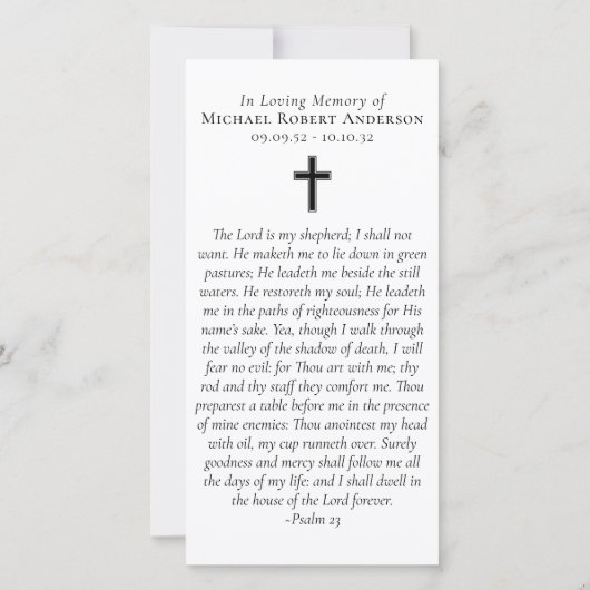 Beach Rainbow Foto Prayer Memorial Bladwijzer (Achterkant)