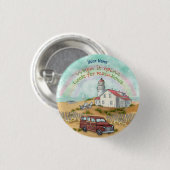 Beach Rainbow Lighthouse knop Ronde Button 3,2 Cm (Voorkant /achterkant)
