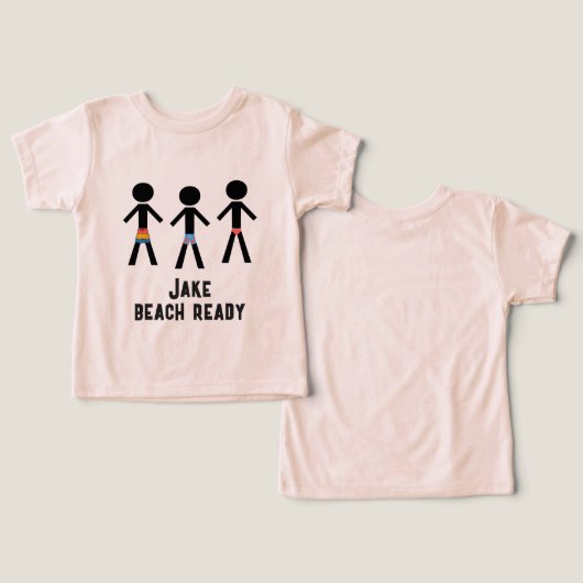 Beach Ready - Drie geklede jongens (Ontwerp Voorkant & Achterkant)