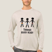 Beach Ready - Drie geklede jongens Tri-Blend Shirt (Voorkant volledig)