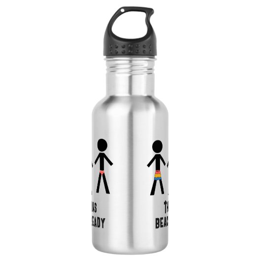Beach Ready - Drie geklede jongens Waterfles (Voorkant)
