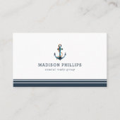 Beach Real Estate Agent Anchor Nautical Théconomiq Visitekaartje (Voorkant)