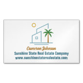 Beach Real Estate Company Coastal Realtor Magnetisch Visitekaartje (Voorkant)