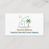 Beach Real Estate Company Coastal Realtor Visitekaartje (Voorkant)