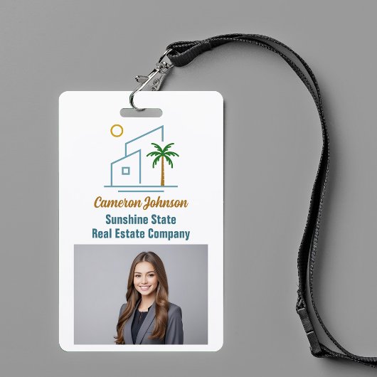 Beach Real Estate Company Custom Coastal Realtor Badge