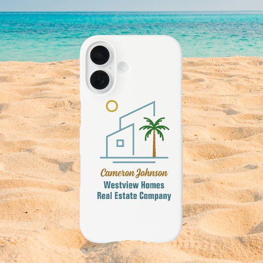 Beach Real Estate Company Custom Coastal Realtor Case-Mate iPhone Case