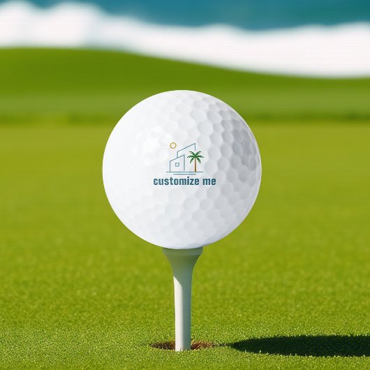 Beach Real Estate Company Custom Coastal Realtor Golfballen