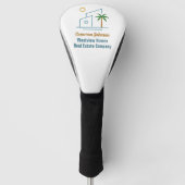 Beach Real Estate Company Custom Coastal Realtor Golfheadcover (Voorkant)