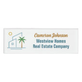 Beach Real Estate Company Custom Coastal Realtor Naambadge (Voorkant)