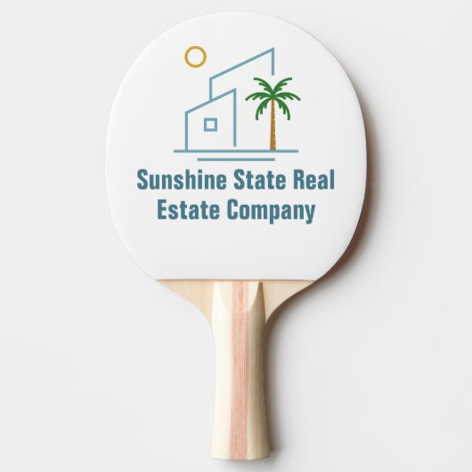 Beach Real Estate Company Custom Coastal Realtor Tafeltennisbatje (Voorkant)