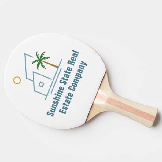 Beach Real Estate Company Custom Coastal Realtor Tafeltennisbatje (Zijkant)
