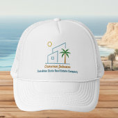 Beach Real Estate Company Custom Coastal Realtor Trucker Pet