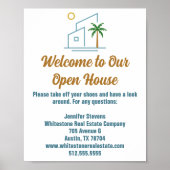 Beach Real Estate Company Custom Open House Poster (Voorkant)
