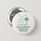 Beach Real Estate Company Schattige Custom Name La Ronde Button 5,7 Cm (Voorkant /achterkant)