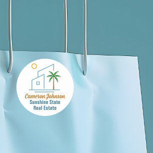 Beach Real Estate Company Schattige  Ronde Sticker