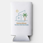 Beach Real Estate Company Schattige Seltzer Blikjeskoeler (Achterkant)