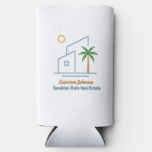 Beach Real Estate Company Schattige Seltzer Blikjeskoeler (Voorkant)