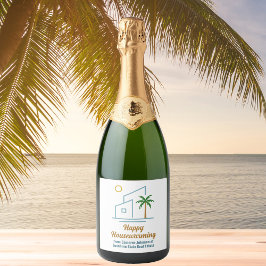 Beach Real Estate Company Schattige  Sparkling Wijnetiket
