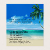 Beach Real Estate Thema Visitekaartje (Binnenkant ongevouwen)