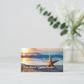 Beach Realtor Coastal Ocean Theme Visitekaartje (Staand voorkant)
