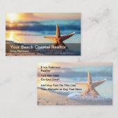 Beach Realtor Coastal Ocean Theme Visitekaartje (Voorkant / Achterkant)