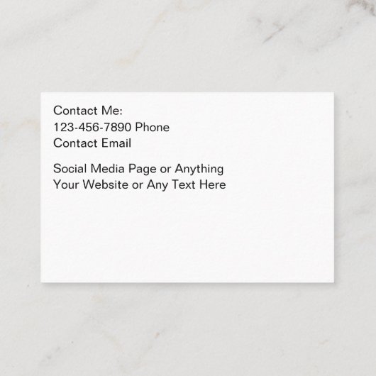 Beach Realtor Kust Visitekaartjes (Achterkant)