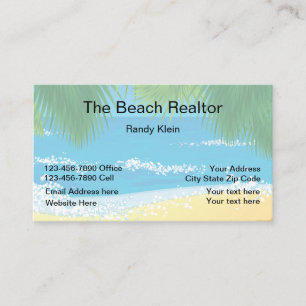 Beach Realtor Tropical Coastal Design Visitekaartje