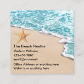 Beach Realtor Tropical Theme Visitekaartjes (Voorkant)