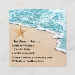 Beach Realtor Tropical Theme Visitekaartjes