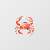 Beach Red Crab Raamsticker (Vel)
