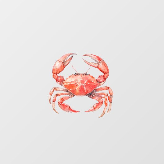 Beach Red Crab Raamsticker (Vel)