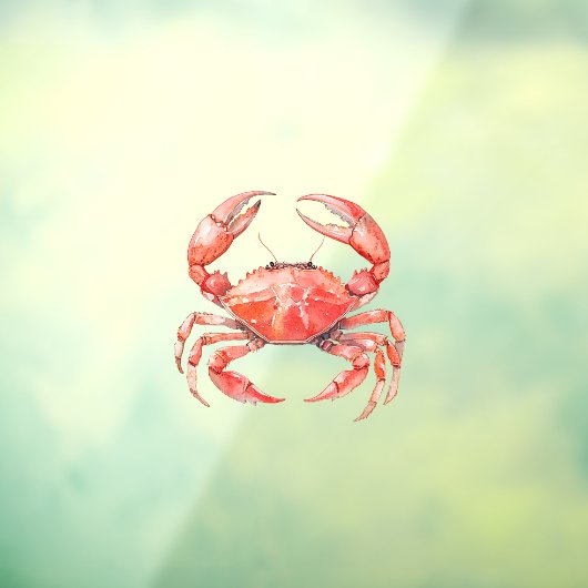 Beach Red Crab Raamsticker (Vel 3)