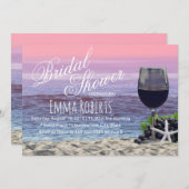 Beach Red Wine Grapes & Starfish Vrijgezellenfeest Kaart (Voorkant / Achterkant)