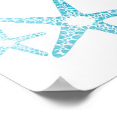Beach Rehearsal Dinner Starfish Welcome Sign Poster (Hoek)