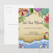 Beach Relax Moving Announance Aankondigingskaart (Voorkant / Achterkant)