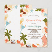 Beach Relax Pool Summer Retirement Party Kaart (Voorkant / Achterkant)
