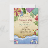 Beach Relax Summer Retirement Party Kaart (Voorkant)