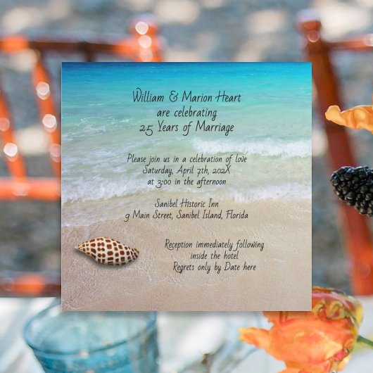 Beach Renewing Vows Ceremony Junonia Shell Kaart