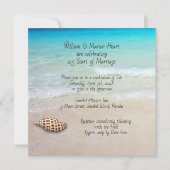 Beach Renewing Vows Ceremony Junonia Shell Kaart (Voorkant)