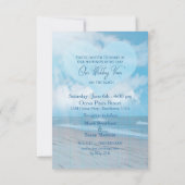 Beach RENEWING Wedding Invitation - Ocean/Sun-rays Kaart (Achterkant)