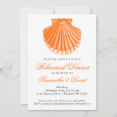 Beach repesal Dinner Scallop Shell Oranje Kaart (Voorkant)