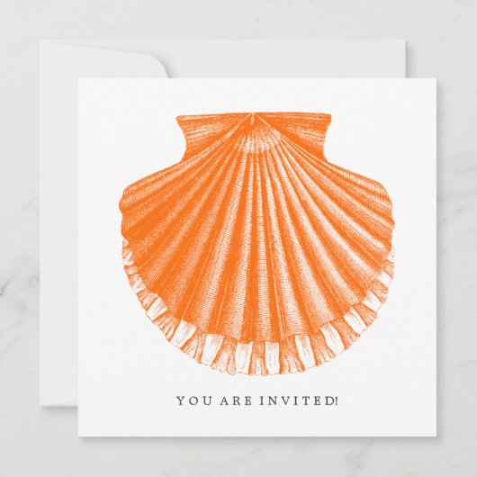 Beach repesal Dinner Scallop Shell Oranje Kaart (Achterkant)