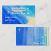 Beach Restaurant2 Blue sky ocean  honu plemeria Visitekaartje (Voorkant / Achterkant)