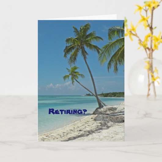 Beach Retirement-kaart Kaart (Gele Bloem)