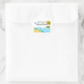 Beach Retirement Naam en datum toevoegen Ronde Sticker (Tas)