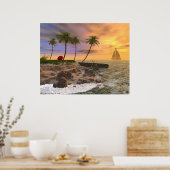 Beach Retreat Poster (Keuken)