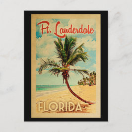 Beach Retro Fort Lauderdale Briefkaart