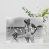 Beach Retro Swimsuit zwemmen Save The Date (Staand voorkant)