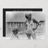 Beach Retro Swimsuit zwemmen Save The Date (Voorkant / Achterkant)